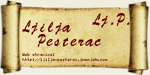 Ljilja Pešterac vizit kartica